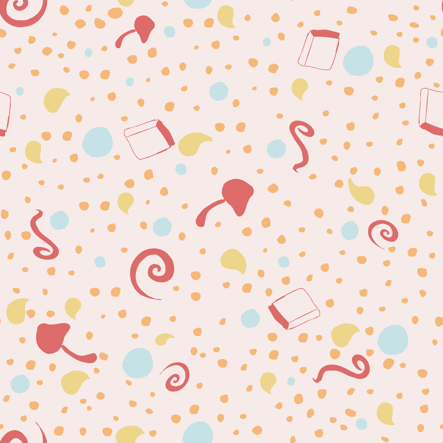 polka dot books pink & orange